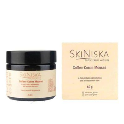 SkiNiska Coffee-Cocoa Mousse To Reduce Skin Pigmentation And Promote Even Skin Tone | With Curcumin,Lemongrass Oil & Aloevera - 50g