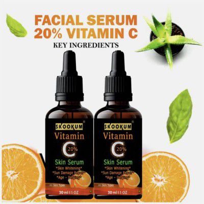 SKOOKUM Improved vitamin C Facial serum- For Anti Aging & Smoothening & Brightening Face (60)