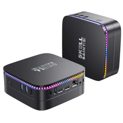 SKULLSAINTS Panther, 12th Gen Alder Lake N95 (Upto 3.40 GHz), DDR4, 4K UHD/HDMI 2.0/LAN/4 USB 3.0 Mini PC (16GB DDR4 + 500GB M.2 NVME SSD)