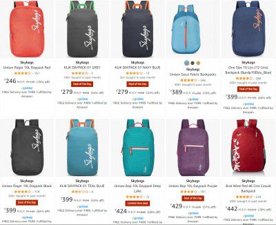 Skybags Backpacks Starting at ₹167/-