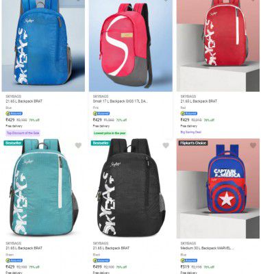 Skybags Bags & Backpacks Starts @ Rs 579