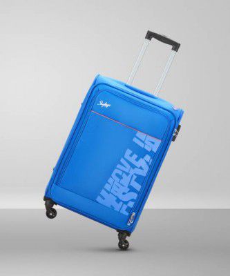 SKYBAGS Medium Check-in Suitcase (69 cm) - Rhumba Polyester Softsided 69 cm Medium Check-in Trendy Blue Trolley - Blue