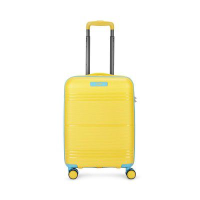 Skybags Paratrip Cabin Hardshell Luggage (55 Cm) | Polypropylene Luggage 4 Wheel Inline Trolley Bag with 8 Wheels | Bumblebee | Unisex, Small, Yellow