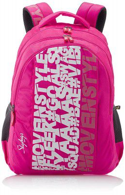 Skybags Riddle Pink 46 Cms Casual Standard Backpack With Raincover