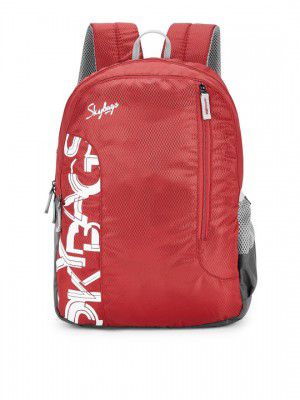 Skybags Unisex Red BRAT Brand Logo Backpack