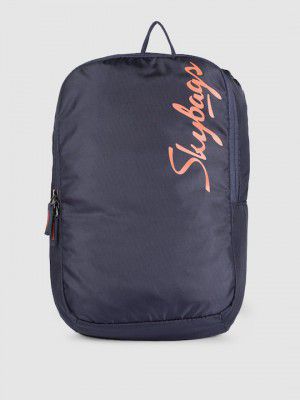 SkybagsUnisex Navy Blue Brand Logo Backpack