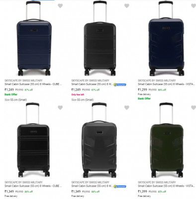 Skyscape By Swiss Military Suitcases Starts at Rs 1449 | Upto 87% Off