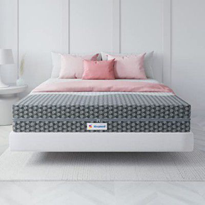 Sleepwell Ortho PRO Profiled Foam 6- inch King Bed Size, Impressions Memory Foam Mattress with Airvent Cool Gel Technology (72x72x6, Medium Firm, Grey)