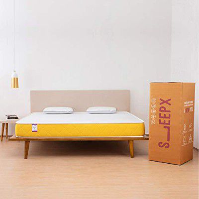 SleepX Apt High Resilience (HR) Foam Medium Mattress - Queen Bed Size (78x60x6)