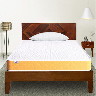 SleepX Dual Comfort Mattress 5 inch Single Bed Size, High Density (HD) Foam- Medium Soft & Hard (Orange, 84x36x5 Inches)