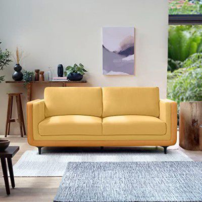 Sleepyhead Mojo - 3 Seater Dual Tone Luxury Sofa (Fabric, Trippy Yellow)