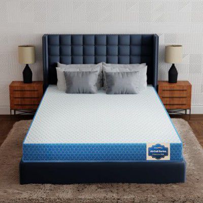 SleepyHug AirCell Ortho Luxe Plus 6 inch Orthopedic Mattress, CoolFlow Memory Foam Mattress with Honeycomb Grid, Perfect for Single Bed, for Back Pain Relief, Firm Yet Soft, Removable Cover (72x36x6)