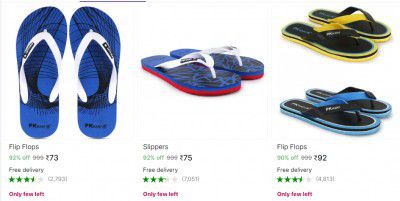 Slippers And Slides Upto 92% Off