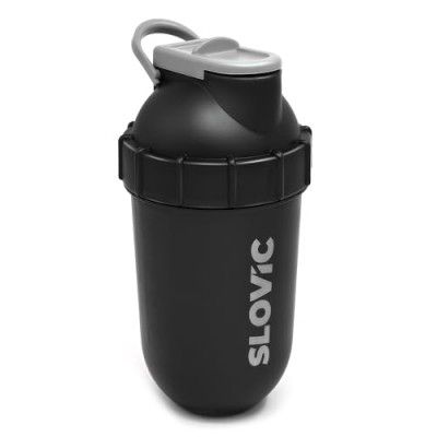 SLOVIC Shakers for Protein Shake, Plastic Free Gym Bottles | Black