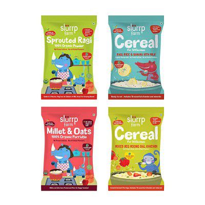 Slurrp Farm Early Food Trial Pack Combo, 50g each (pack of 4)