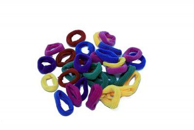 Small Mini Rubber Bands | Women's Hair Bands Hair Ties for Girls (Pack Of 25 Mix Color Bands)