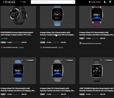 Croma Loot : Smart Watches Upto 91% Off | Starts ₹556