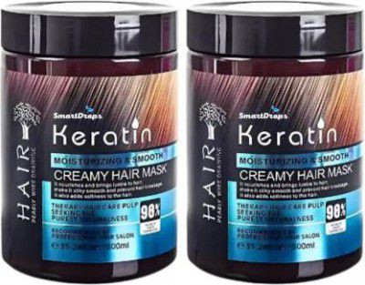 smartdrops Keratin Hair Mask for Moisturizing & Smooth Hair, (Pack of 2)  (1000 g)