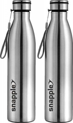 Snapple Tag Stainless Steel Water 1000 ml Bottle (Pack of 2, Silver, Steel)