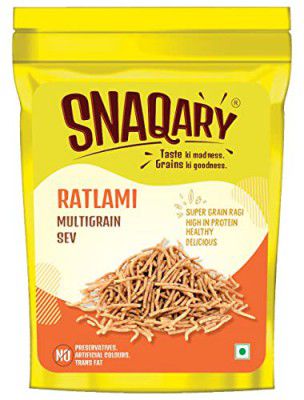 Snaqary Ready to Eat Multigrain Sev | Pack of 3 (140gms each)|Plant-sourced/ based products and Vegan