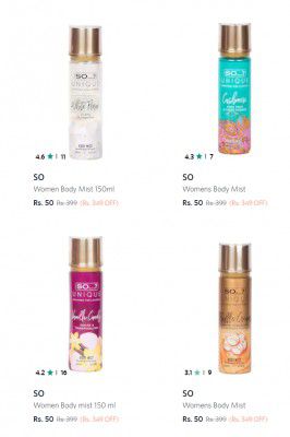 SO Perfume And Body Mist at Rs.50