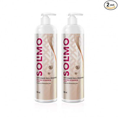 Solimo Anti Hair fall Shampoo Enriched with Pro-Vitamin B5, 500 ml (Pack of 2)