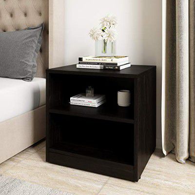 Amazon Brand - Solimo Aquilla Engineered Wood Wenge Finish Contemporary Bedside Table (Brown)