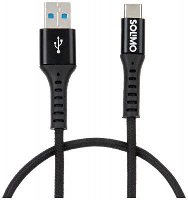 Amazon Brand - Solimo Charging Braided Type C Data Cable (2 Meter)