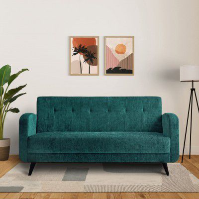 Solimo Clegane 3-Seater Sofa (Fabric, Teal Green)