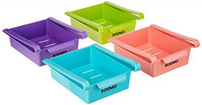 Solimo Fridge Organizer Set (15 CM*16 CM, 4 pieces)