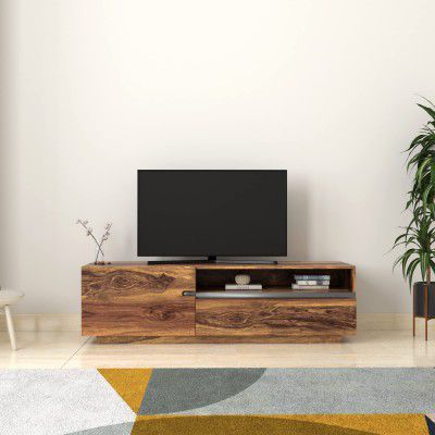 Solimo Insolite Solid Sheesham Solid Wood TV Unit with Drawer