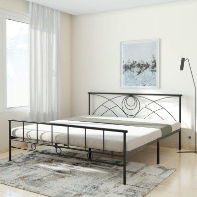 Solimo Jeff King Size Metal Bed