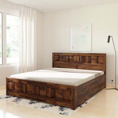 Amazon Brand - Solimo Mynim King Size Solid Sheesham Wood Bed Box Storage