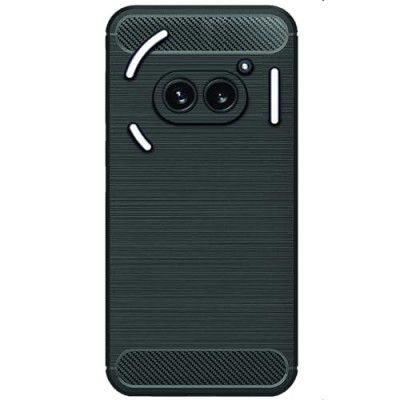 Solimo Nothing Phone 2A 5G Back Cover | Carbon Fibre Rugged Armour (Black)