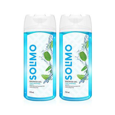 Solimo Shower Gel, Cool Menthol - 250 ml (Pack of 2)