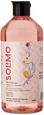 Amazon Brand - Solimo Tropical Fruits Shower Gel, 100% Paraben Free, 100% Vegan, 500 ml