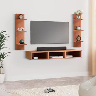 Amazon Brand - Solimo TV Unit for Living Room with Wall Mount Set Top Box Stand & Wall Display Rack Upto 42''