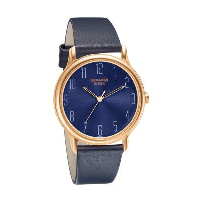 Sonata Sleek Analog Blue Dial Mens Watch 7128WL05/NN7128WL05