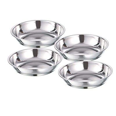 Sorabh HPP 6 Stainless Steel Halwa Plate Bowl/Katori for Serving Dish 24g Plain Thickness 0.50mm,Set of 18