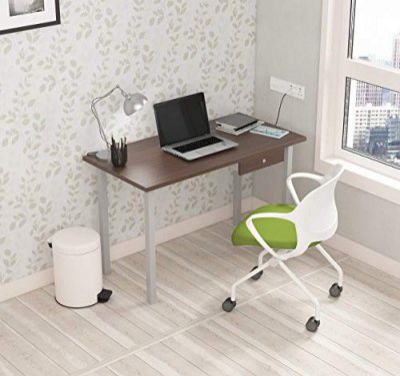 SOS Spacewood LiteOffice Eco Desk with Drawer Home and Office Table (Lorraine Walnut)