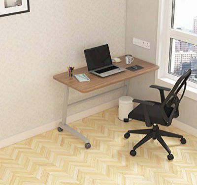 SOS Spacewood LiteOffice Foldable Mobile Desk Home and Office Table (Persian Walnut)