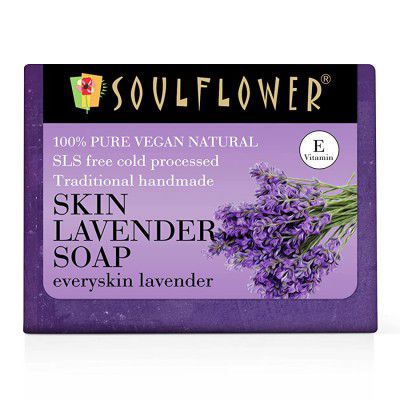 Soulflower Lavender Handmade Soap 150g Pure Natural  