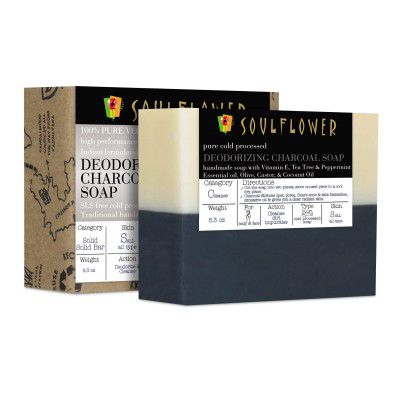 Soulflower Organic Activated Charcoal Soap 150g