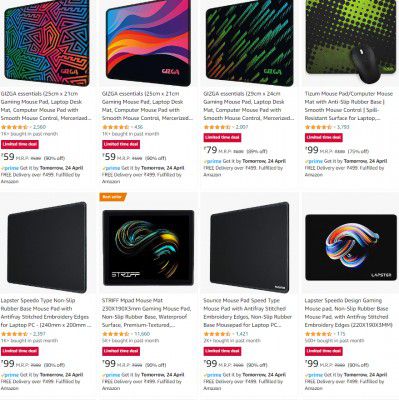 Sounce Mouse Pad Starting @ 59 | Upto 90% Off