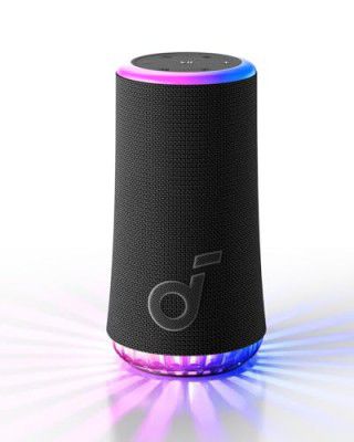 soundcore by Anker Glow Portable Speaker with 30W 360° Sound, Synchronized Radiant Light, 18H Playback, Customizable EQ and Light Show, and IP67 Waterproof