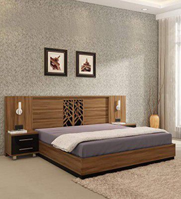 Spacewood Autumn V2 King Bed with Parallel Lifton Storage - Walnut Bronze