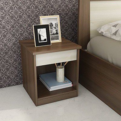 Spacewood Denver Engineered Wood Bed Side Table (MOL-Acacia Dark Woodpore)