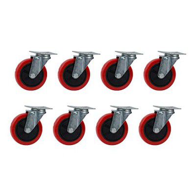 Spartan SCW-025_PK8 4" Swivel Twin Castor Wheels 360 Degree Top Plate- Set of 8