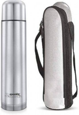 SPEEDEX ThermoFlask Water Bottle DoubleWall Vacuum Insulated Hot & Cold Water(Silver,500) 500 ml Flask  (Pack of 1, Silver, Steel)