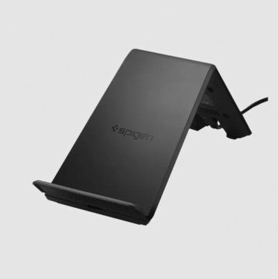 Spigen F303W 9W Wireless Charger with 2 Years Warranty (Qi Compatible, Black)